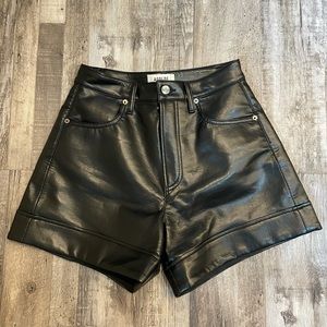 AGOLDE LEATHER SHORTS